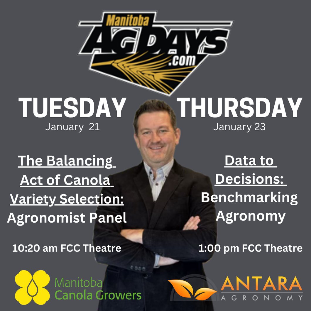 Ag Days Speaking Dates Brunel Sabourin Antrara Agronomy Benchmarking with Antara Insights